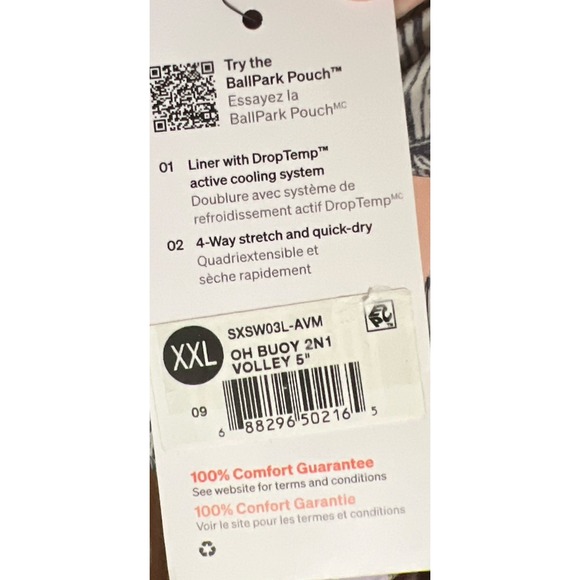 New SAXX Oh Buoy 2N1 Volley 5" Shorts Mens Swim Drop Temp Liner Tropical Birds - Picture 7 of 10